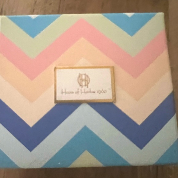 House of Harlow Daisy Large Hoop Earrings White & Yellow New in box - Picture 4 of 6